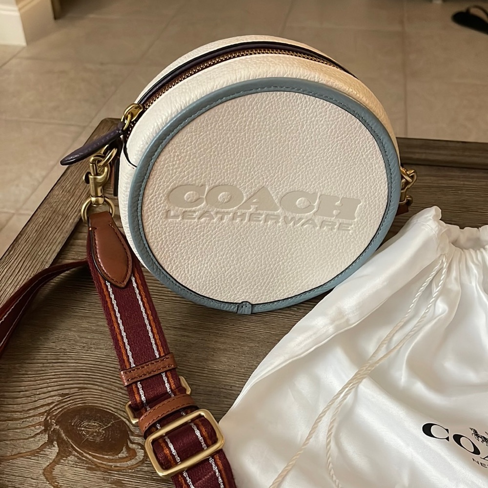 Coach Kia Colorblock Purse White and blue